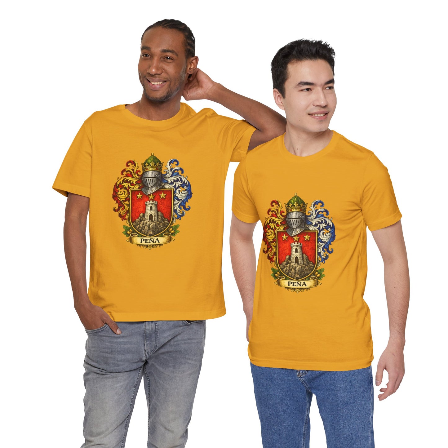 Pena Family Crest T‑Shirt — Heraldic Coat of Arms Tee