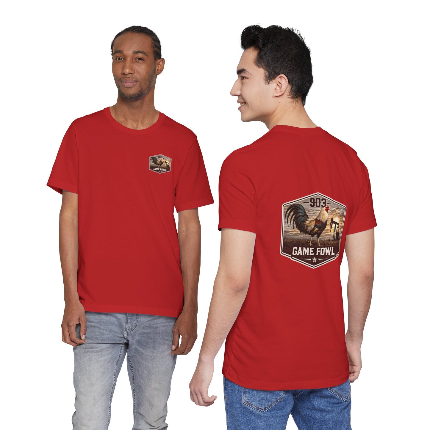 Game Fowl Rooster Tee — 903 Oilfield Rustic Joe