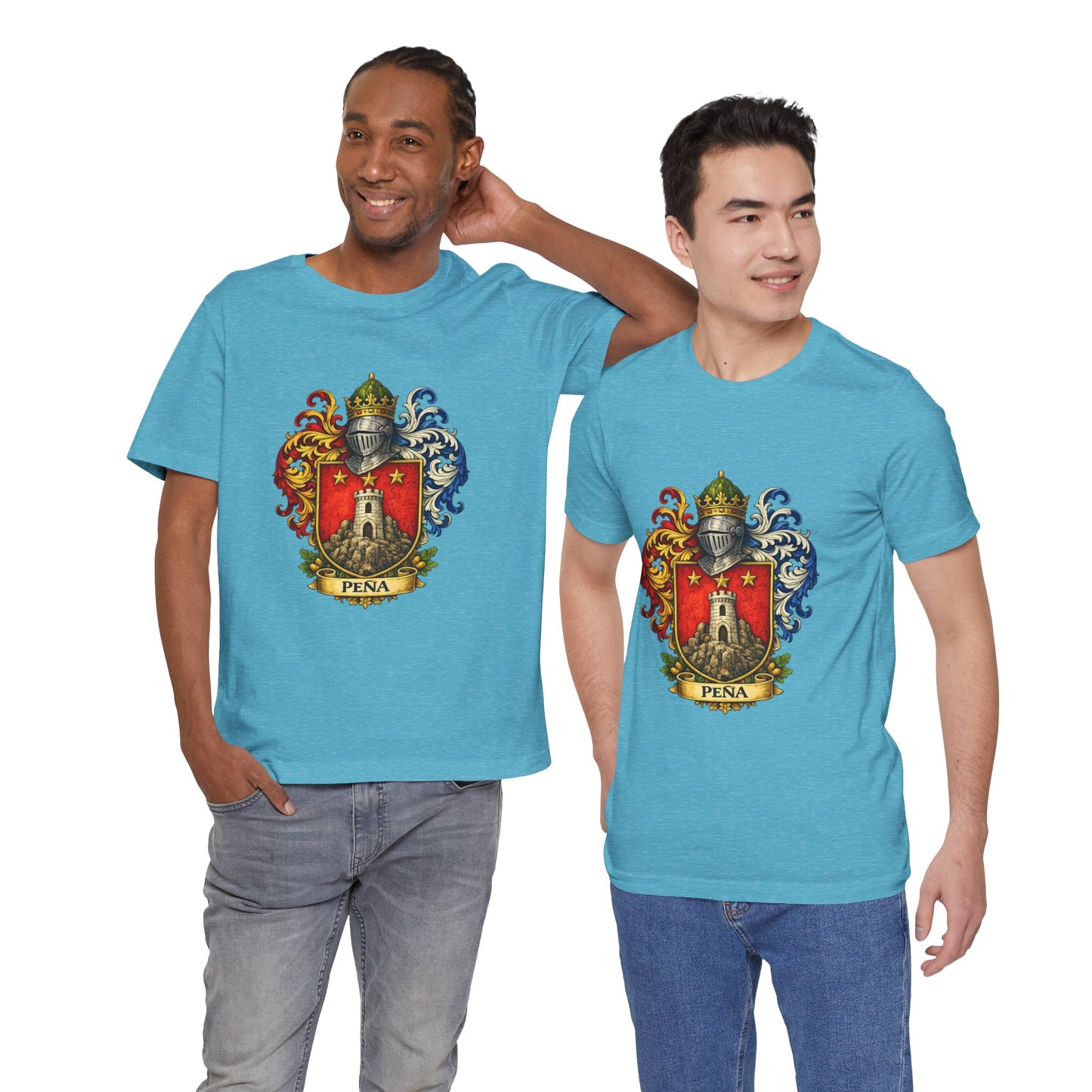 Pena Family Crest T‑Shirt — Heraldic Coat of Arms Tee