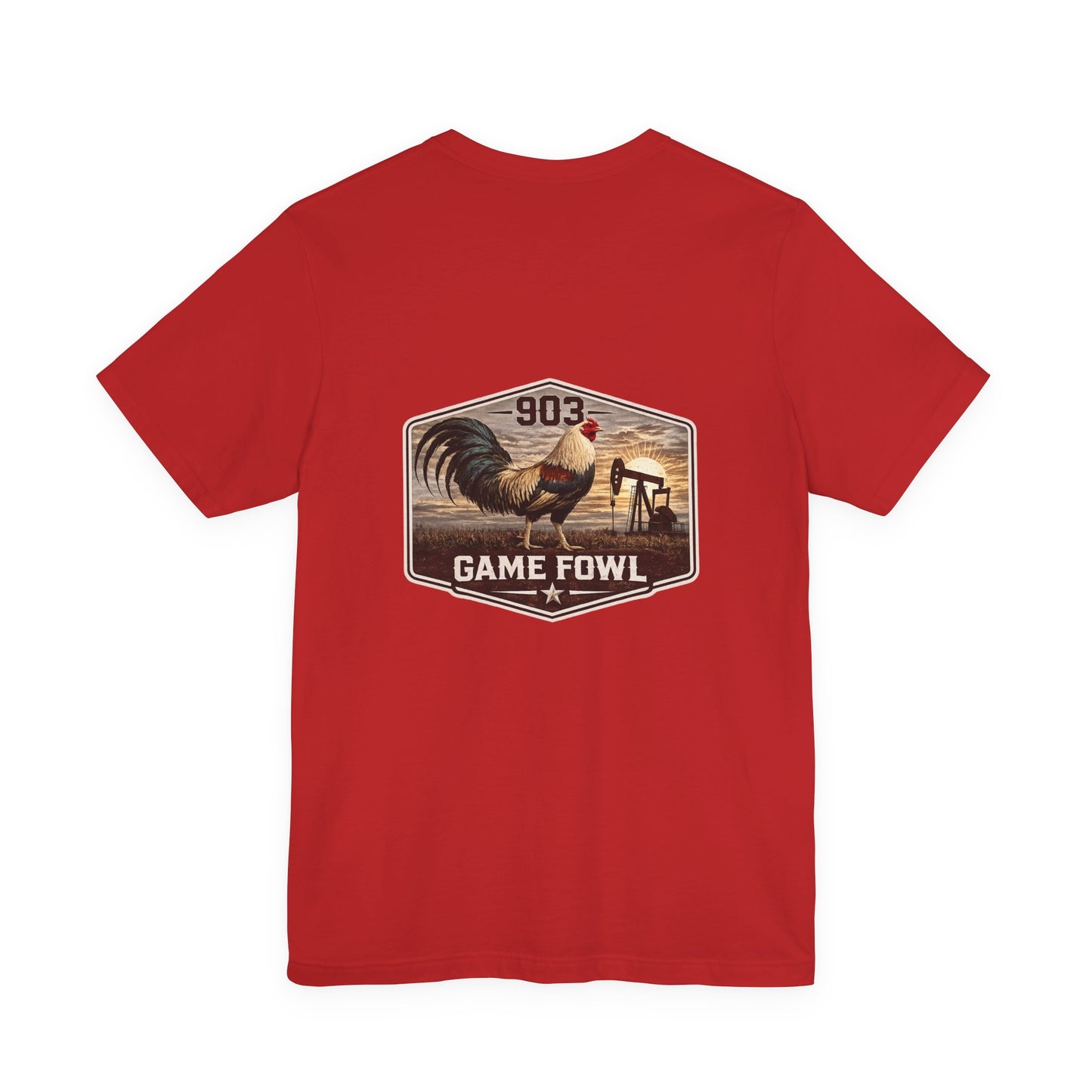 Game Fowl Rooster Tee — 903 Oilfield Rustic Joe