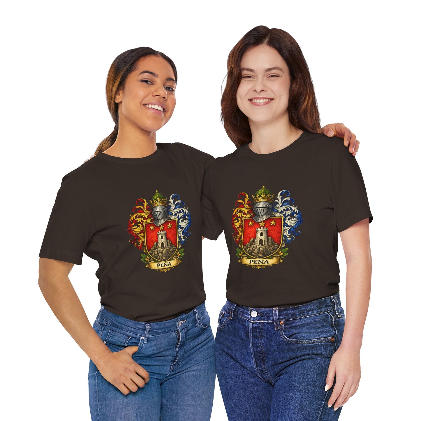 Pena Family Crest T‑Shirt — Heraldic Coat of Arms Tee
