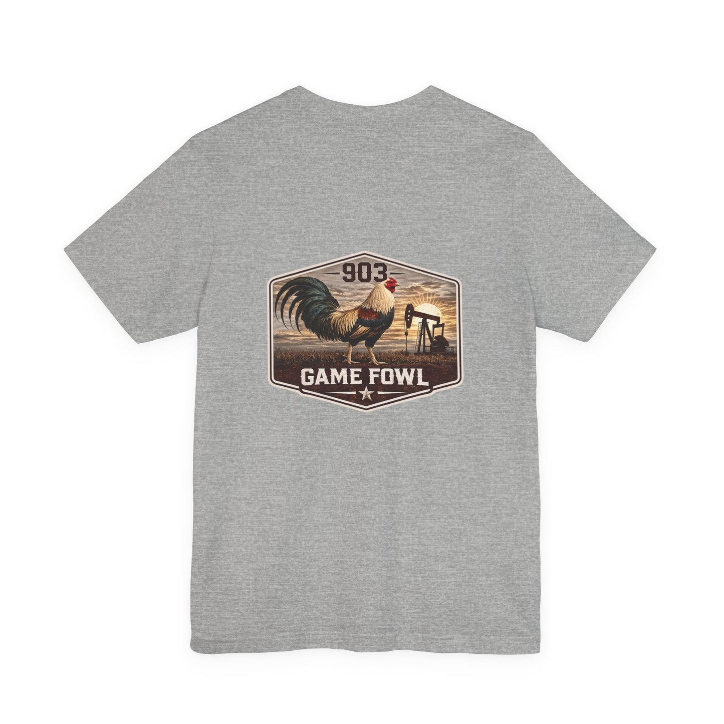 Game Fowl Rooster Tee — 903 Oilfield Rustic Joe