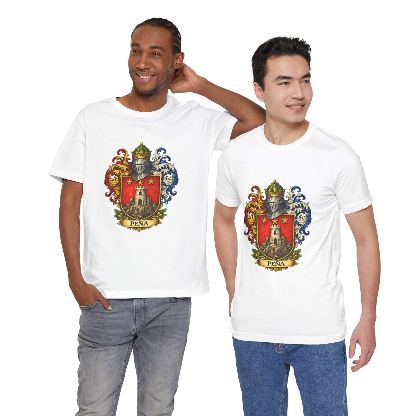 Pena Family Crest T‑Shirt — Heraldic Coat of Arms Tee