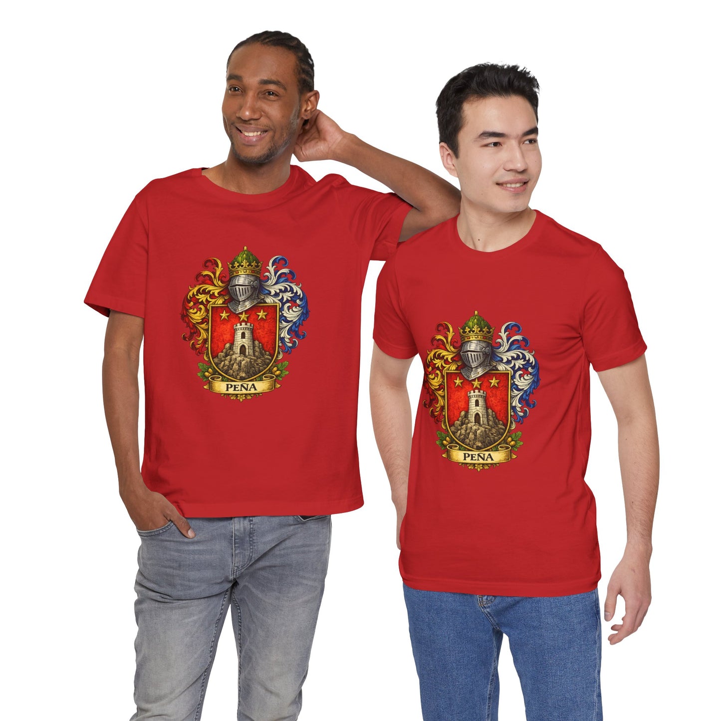 Pena Family Crest T‑Shirt — Heraldic Coat of Arms Tee