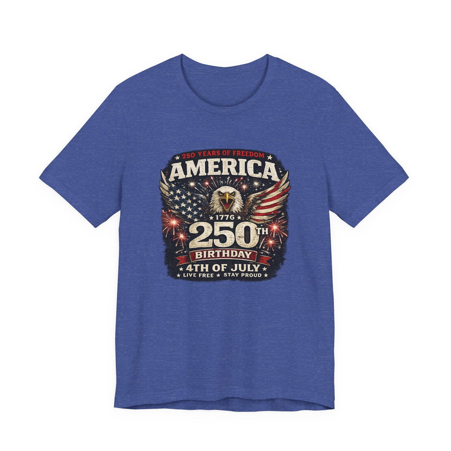 America 250th Birthday T-Shirt – 4th of July Patriotic Eagle Tee