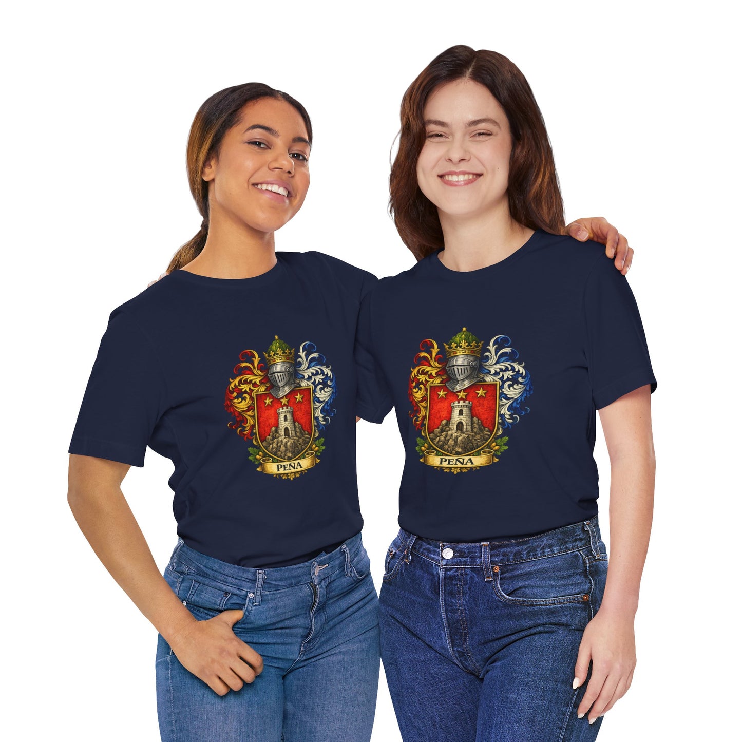 Pena Family Crest T‑Shirt — Heraldic Coat of Arms Tee