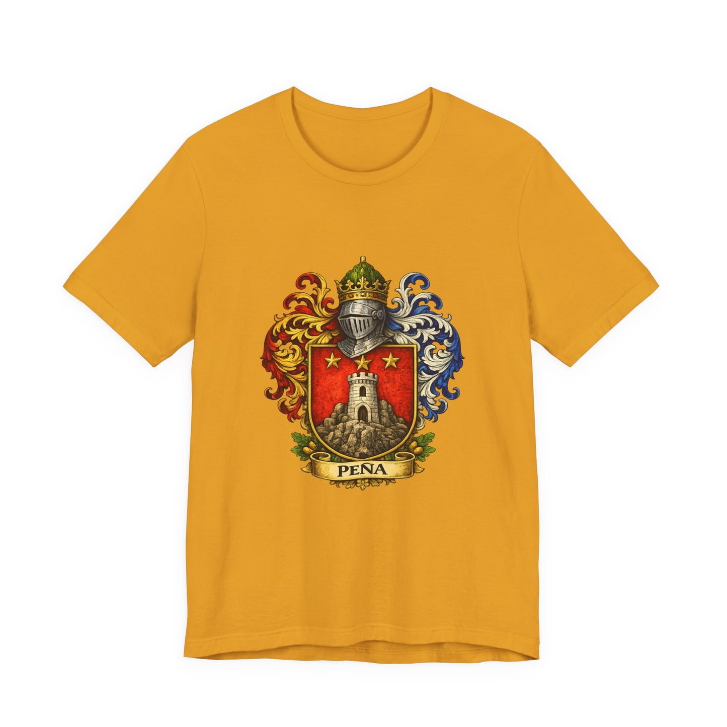 Pena Family Crest T‑Shirt — Heraldic Coat of Arms Tee