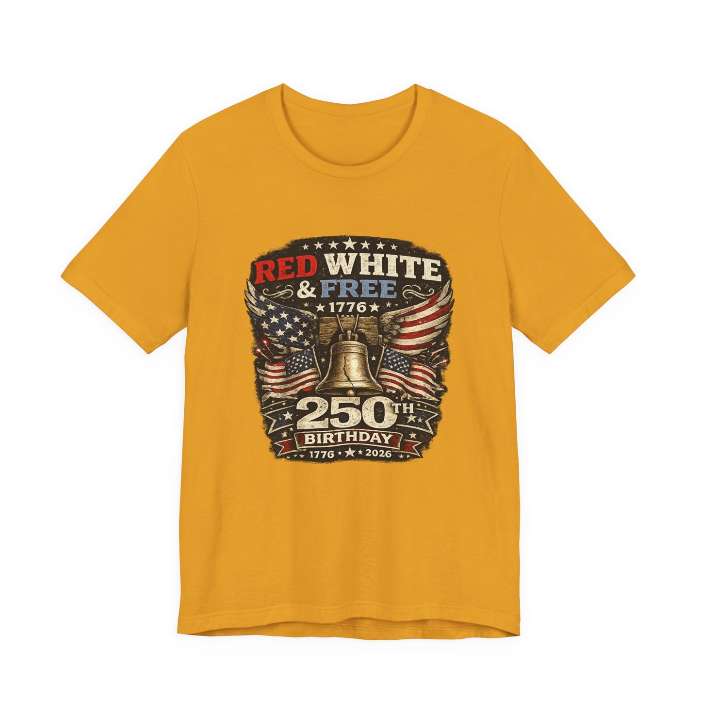 Red White & Free 250th Birthday Tee