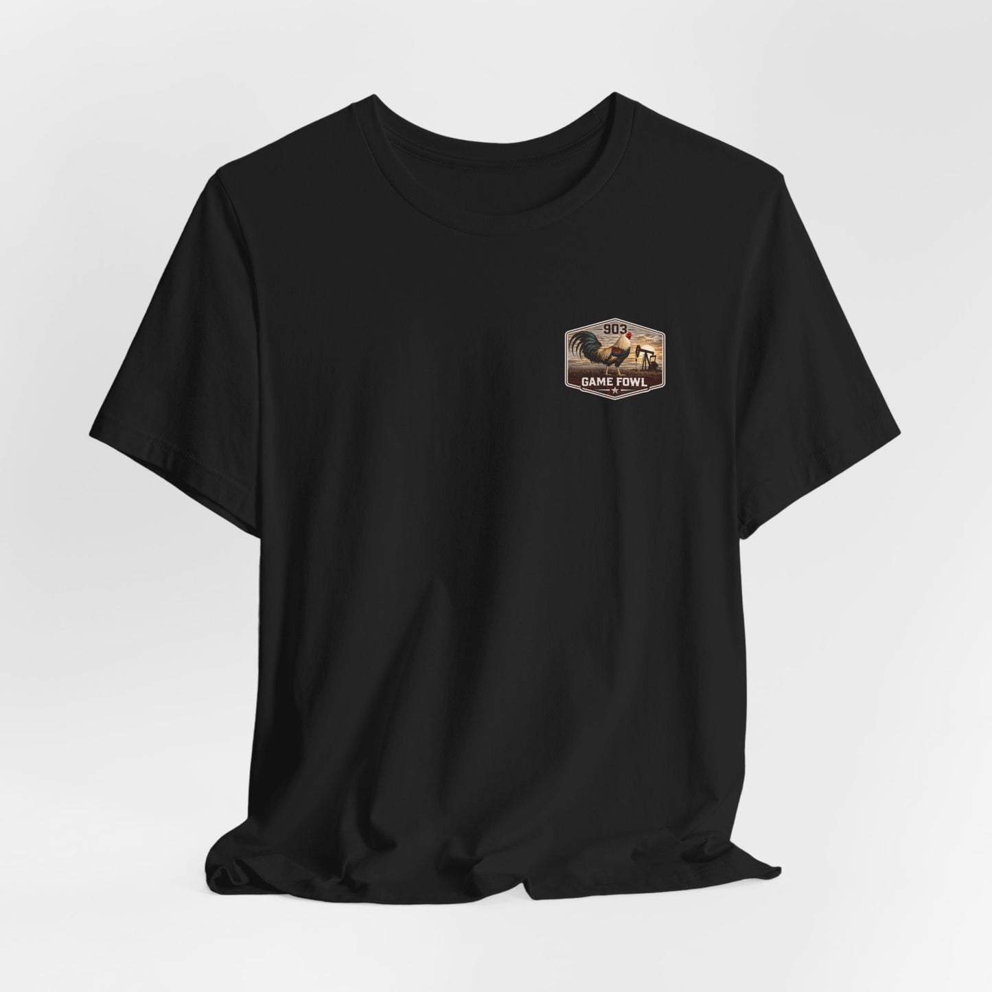 Game Fowl Rooster Tee — 903 Oilfield Rustic Joe