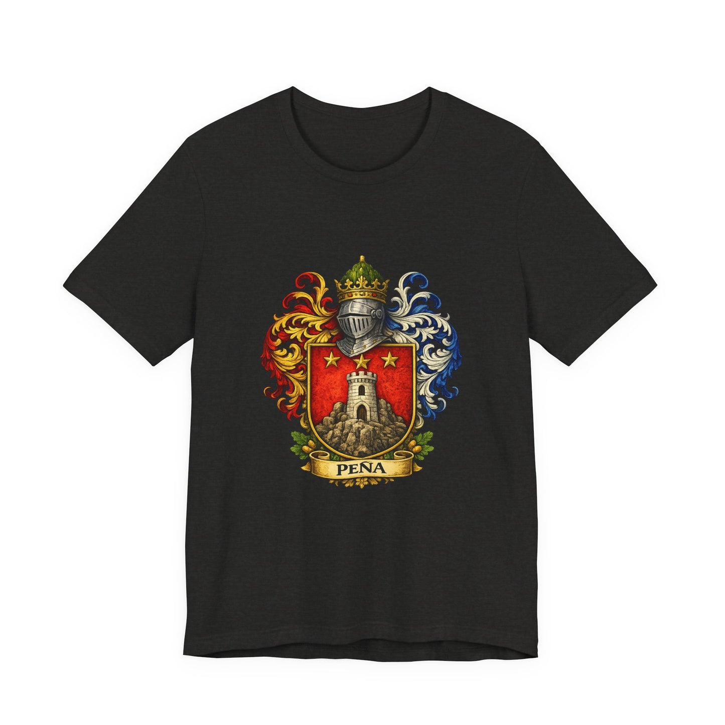 Pena Family Crest T‑Shirt — Heraldic Coat of Arms Tee