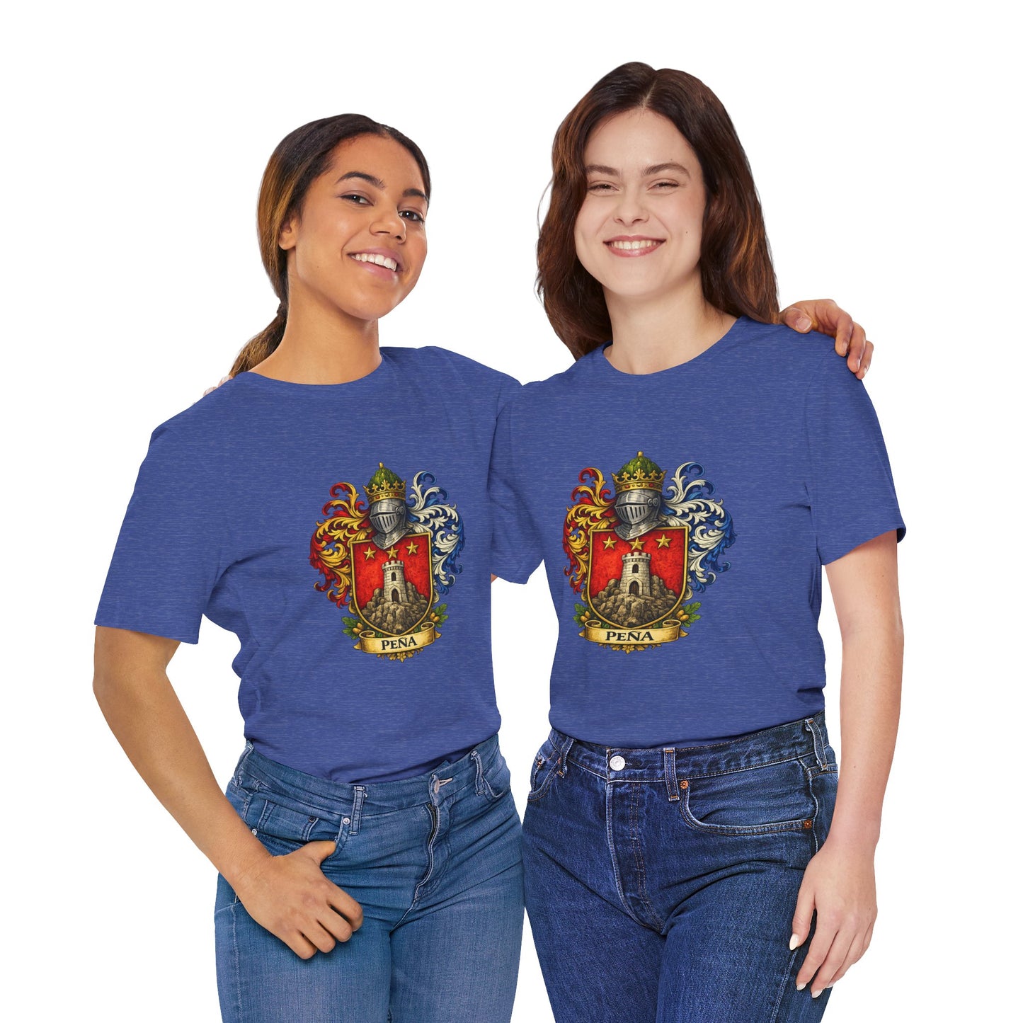 Pena Family Crest T‑Shirt — Heraldic Coat of Arms Tee