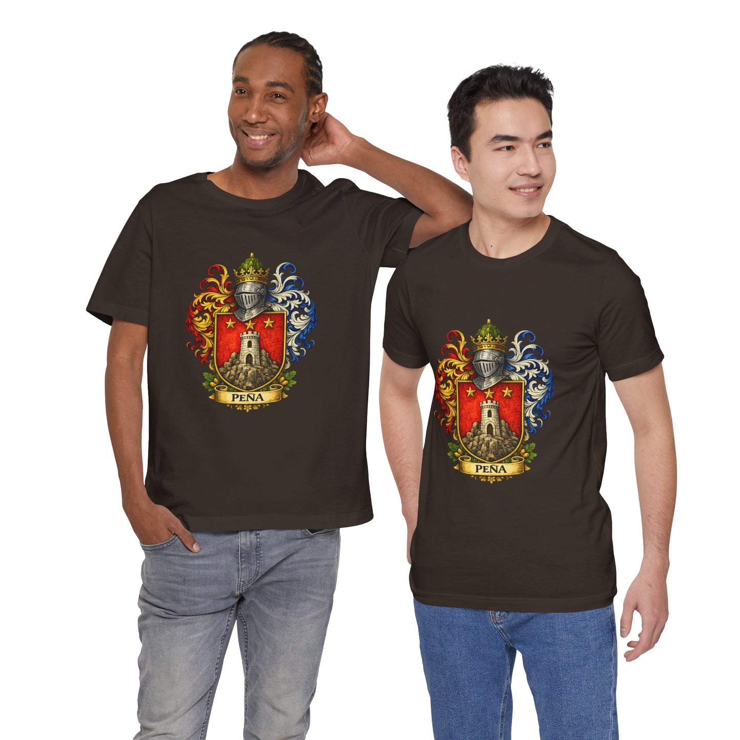 Pena Family Crest T‑Shirt — Heraldic Coat of Arms Tee