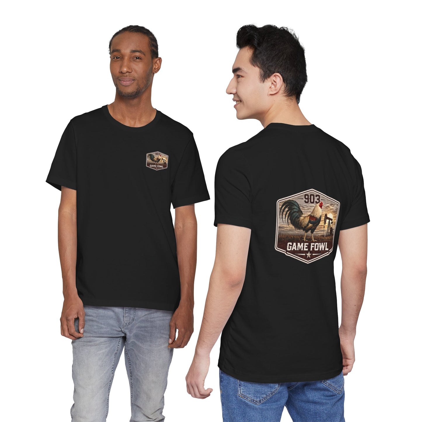 Game Fowl Rooster Tee — 903 Oilfield Rustic Joe