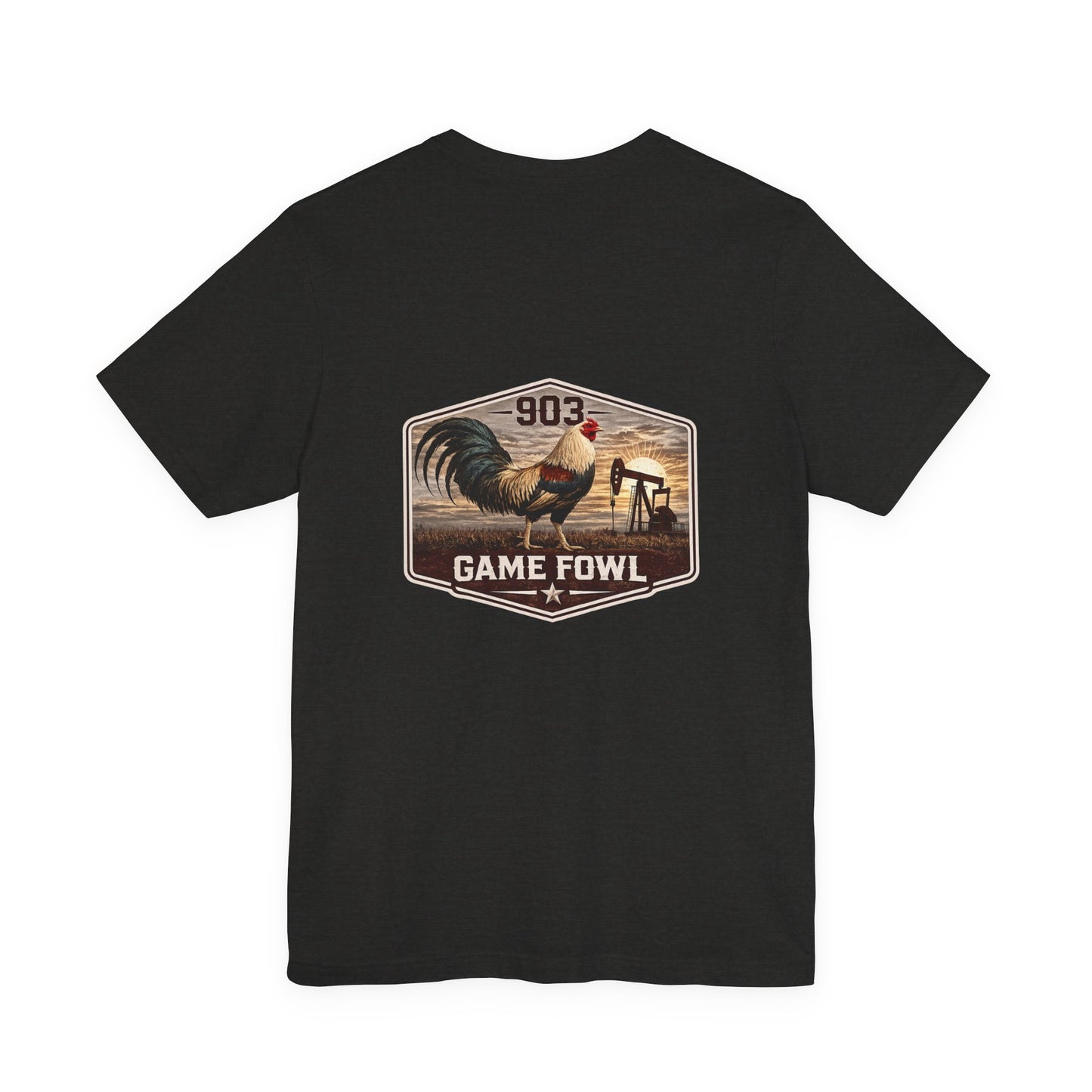 Game Fowl Rooster Tee — 903 Oilfield Rustic Joe