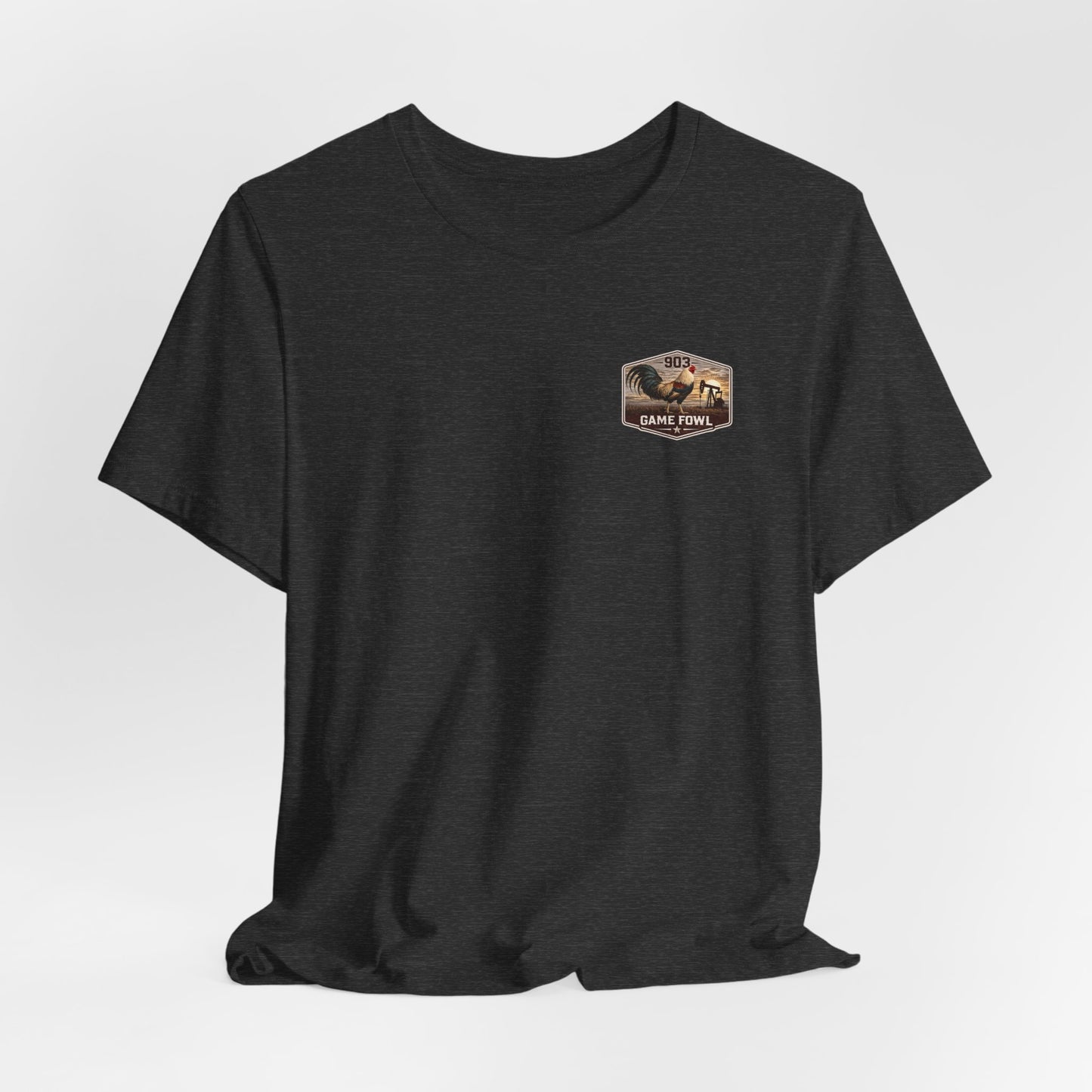 Game Fowl Rooster Tee — 903 Oilfield Rustic Joe
