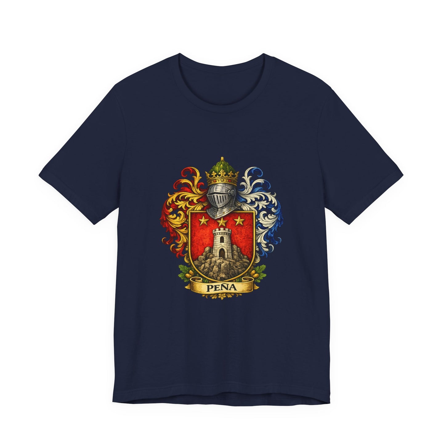 Pena Family Crest T‑Shirt — Heraldic Coat of Arms Tee