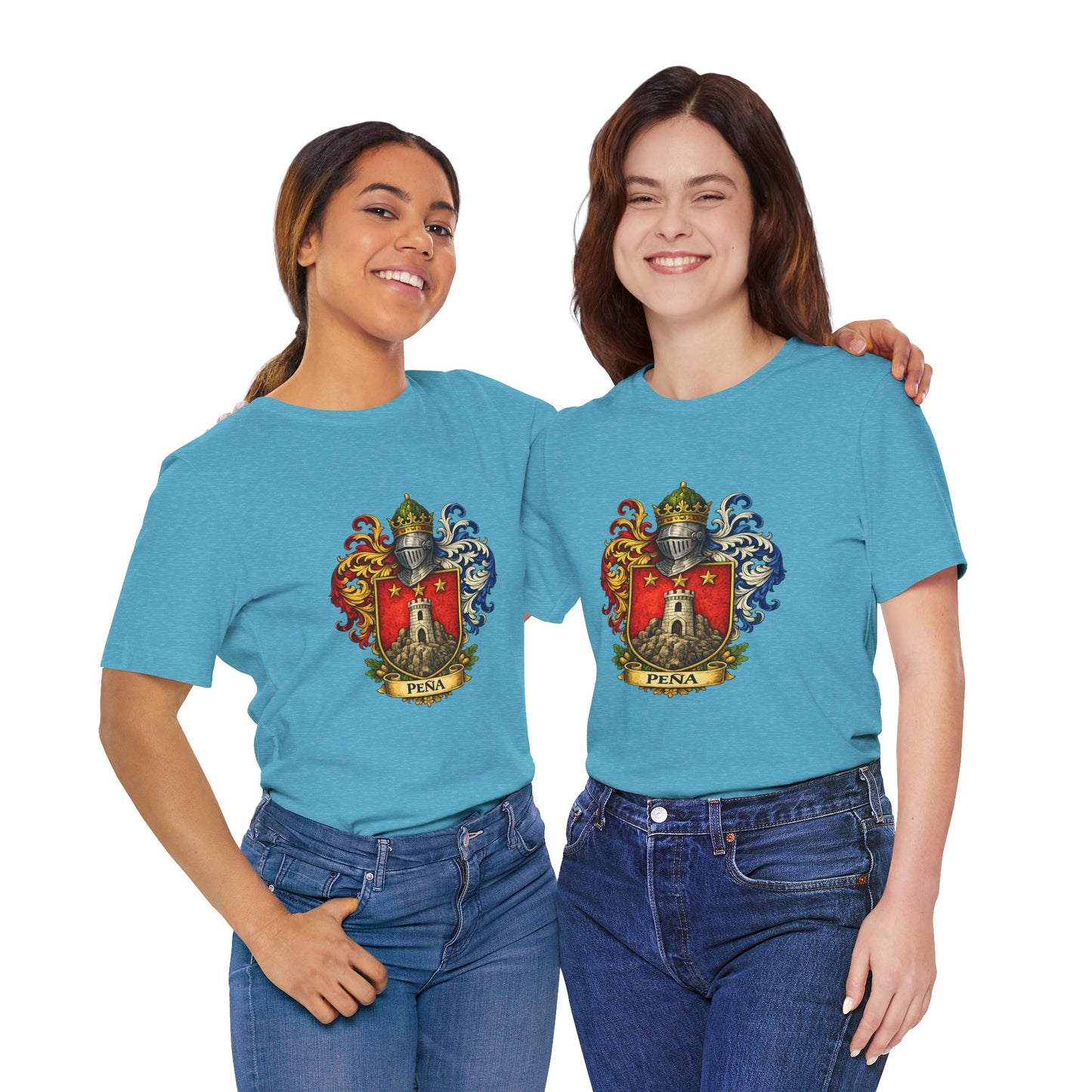 Pena Family Crest T‑Shirt — Heraldic Coat of Arms Tee