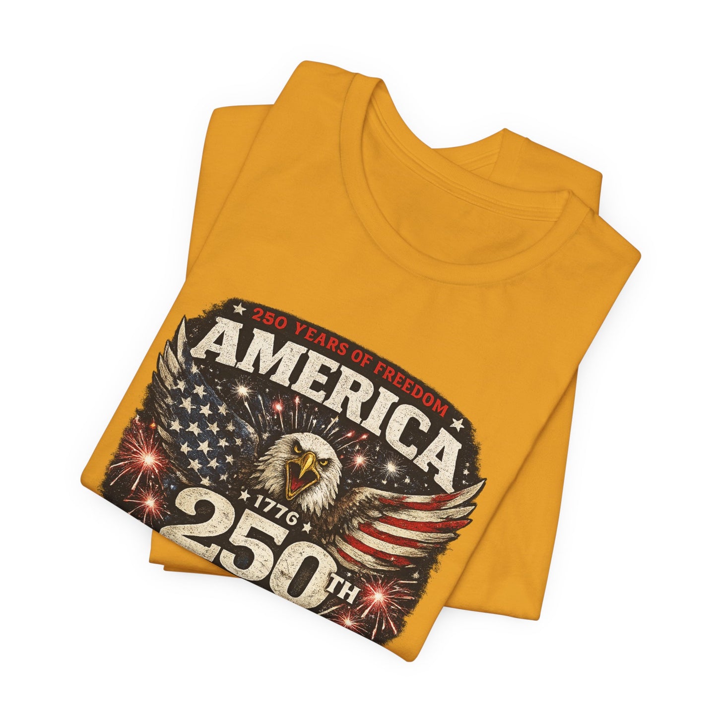 America 250th Birthday T-Shirt – 4th of July Patriotic Eagle Tee