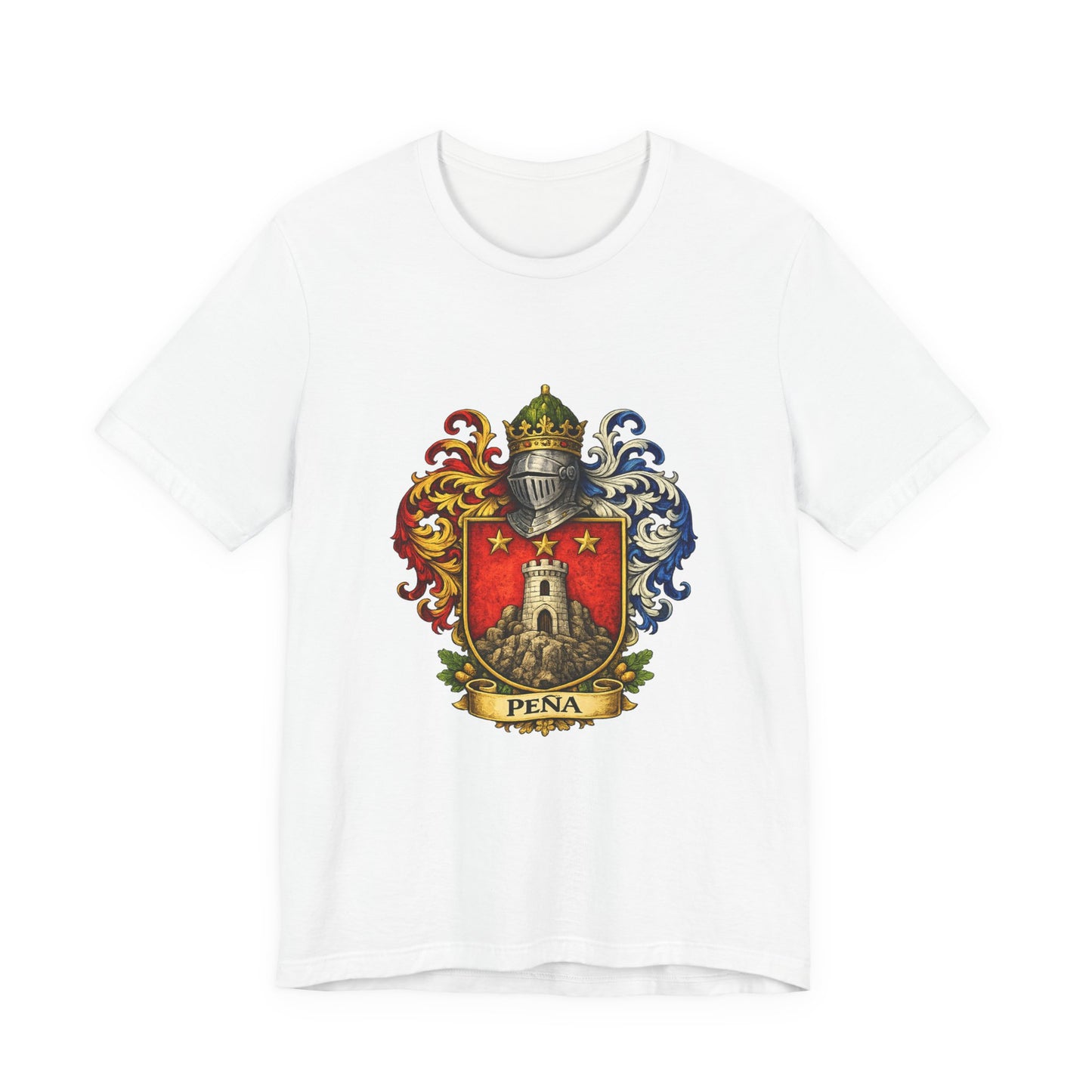 Pena Family Crest T‑Shirt — Heraldic Coat of Arms Tee