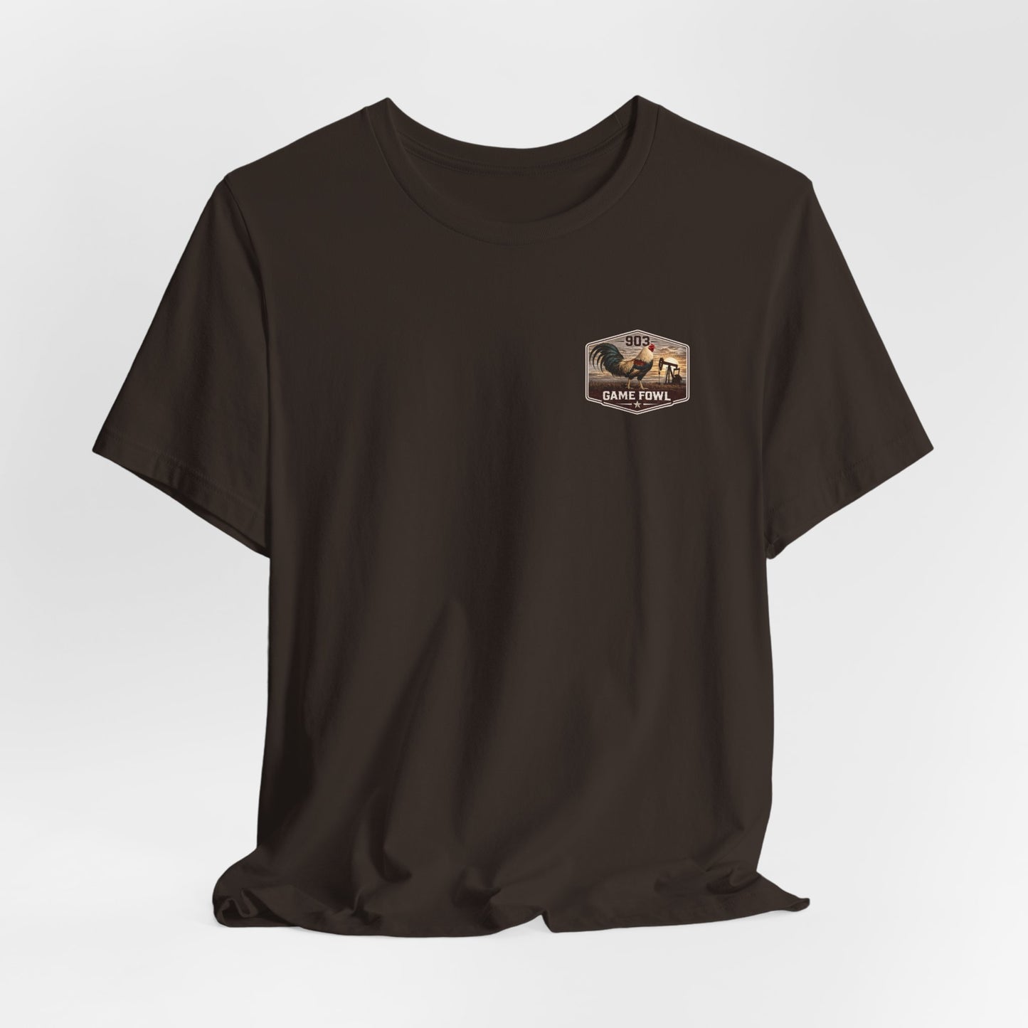 Game Fowl Rooster Tee — 903 Oilfield Rustic Joe