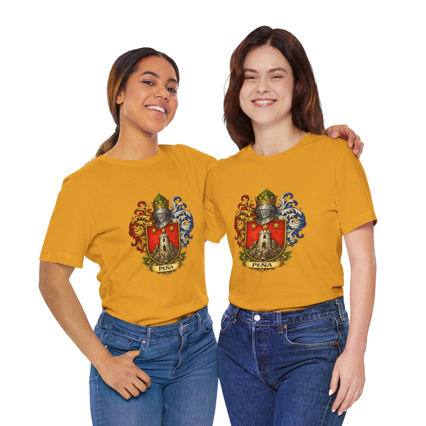 Pena Family Crest T‑Shirt — Heraldic Coat of Arms Tee