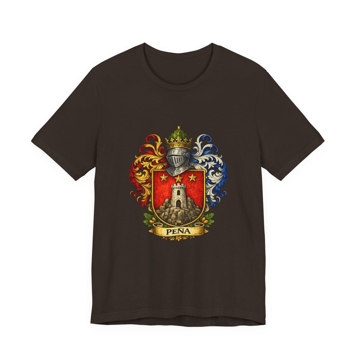 Pena Family Crest T‑Shirt — Heraldic Coat of Arms Tee