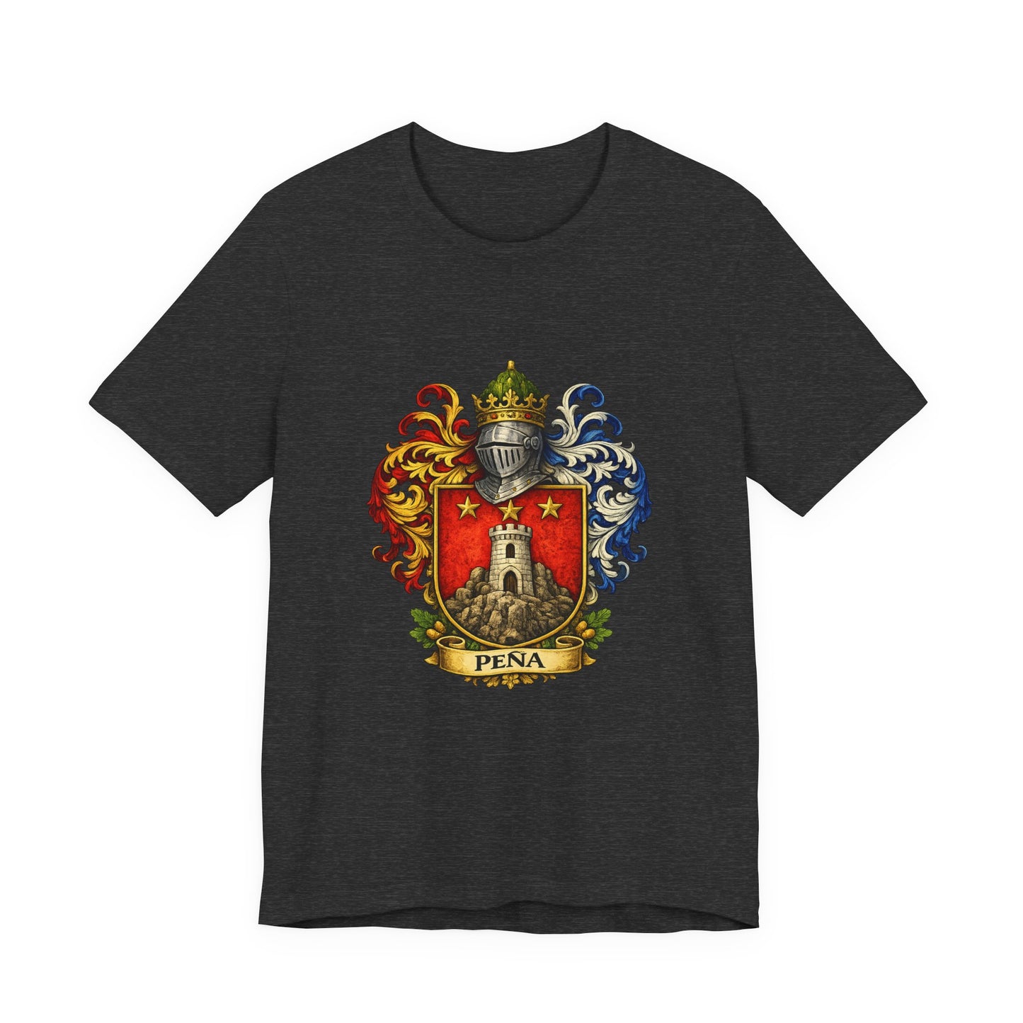 Pena Family Crest T‑Shirt — Heraldic Coat of Arms Tee