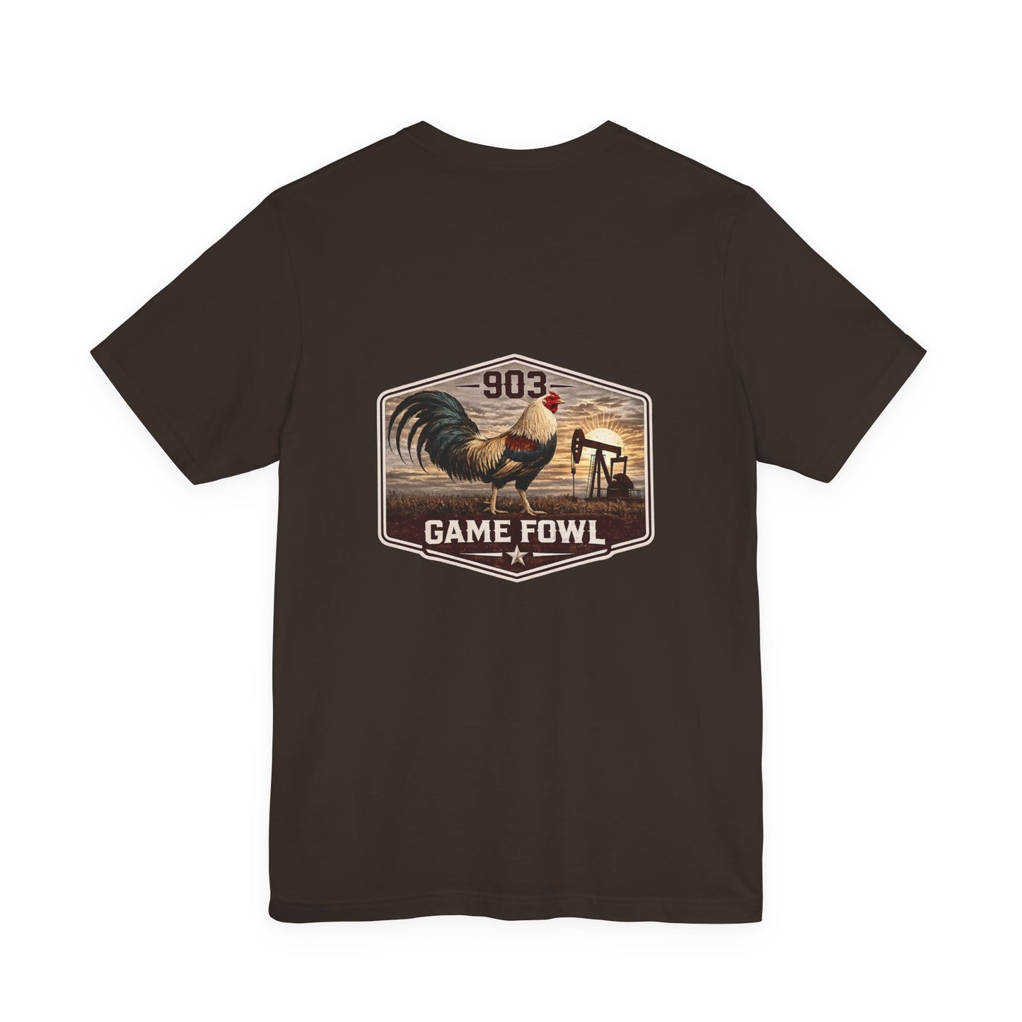 Game Fowl Rooster Tee — 903 Oilfield Rustic Joe