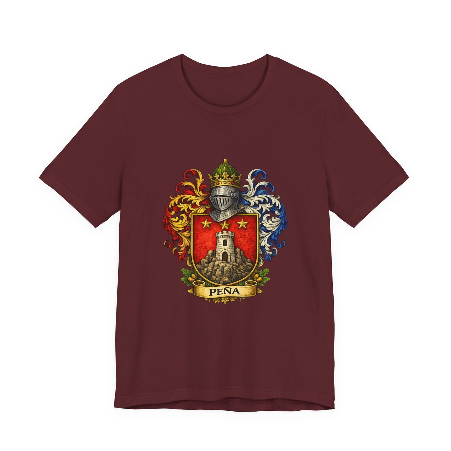 Pena Family Crest T‑Shirt — Heraldic Coat of Arms Tee