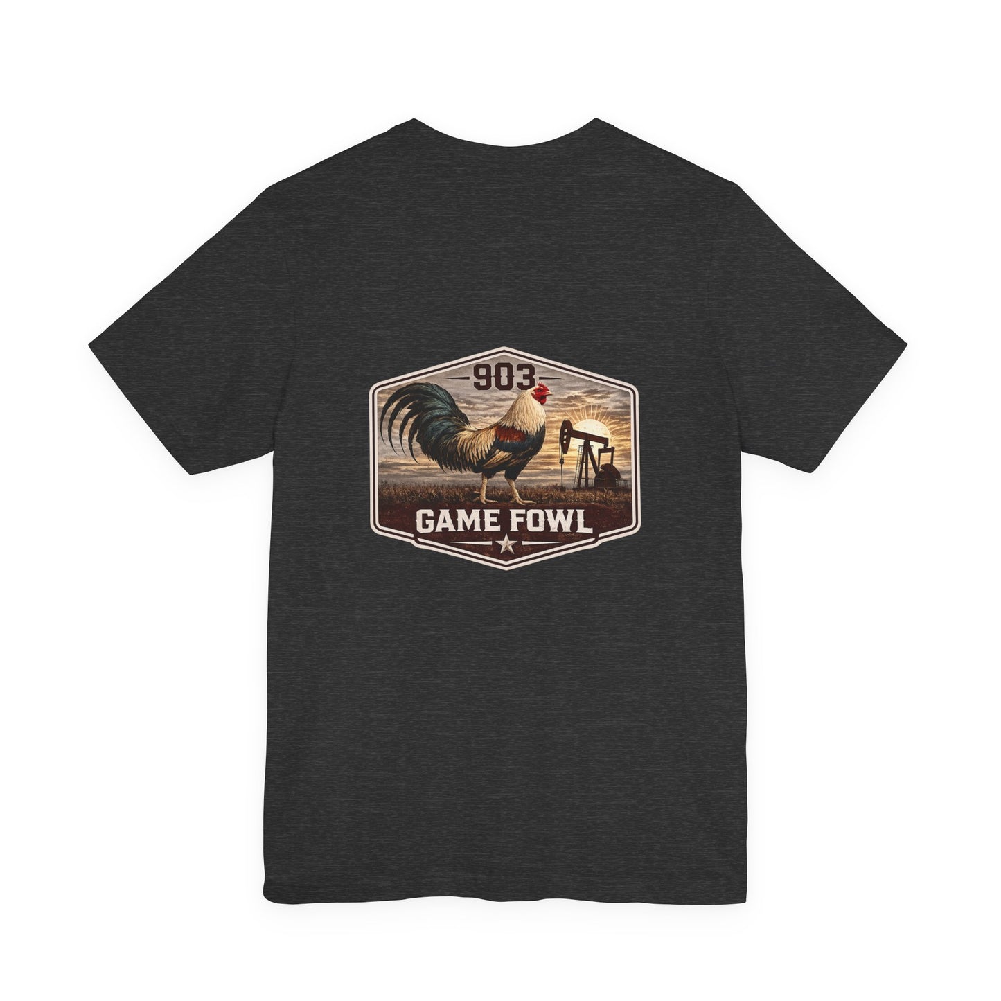 Game Fowl Rooster Tee — 903 Oilfield Rustic Joe