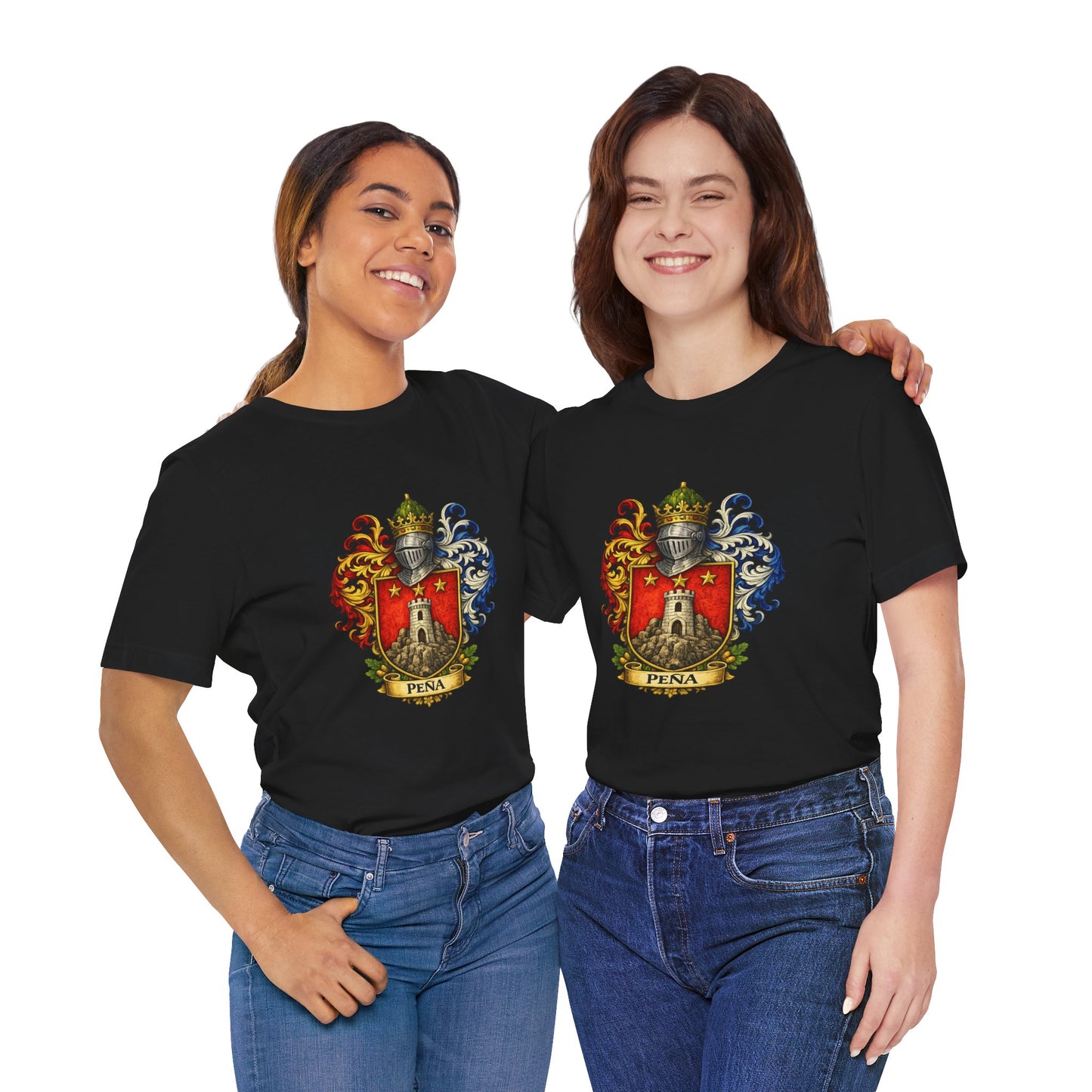 Pena Family Crest T‑Shirt — Heraldic Coat of Arms Tee