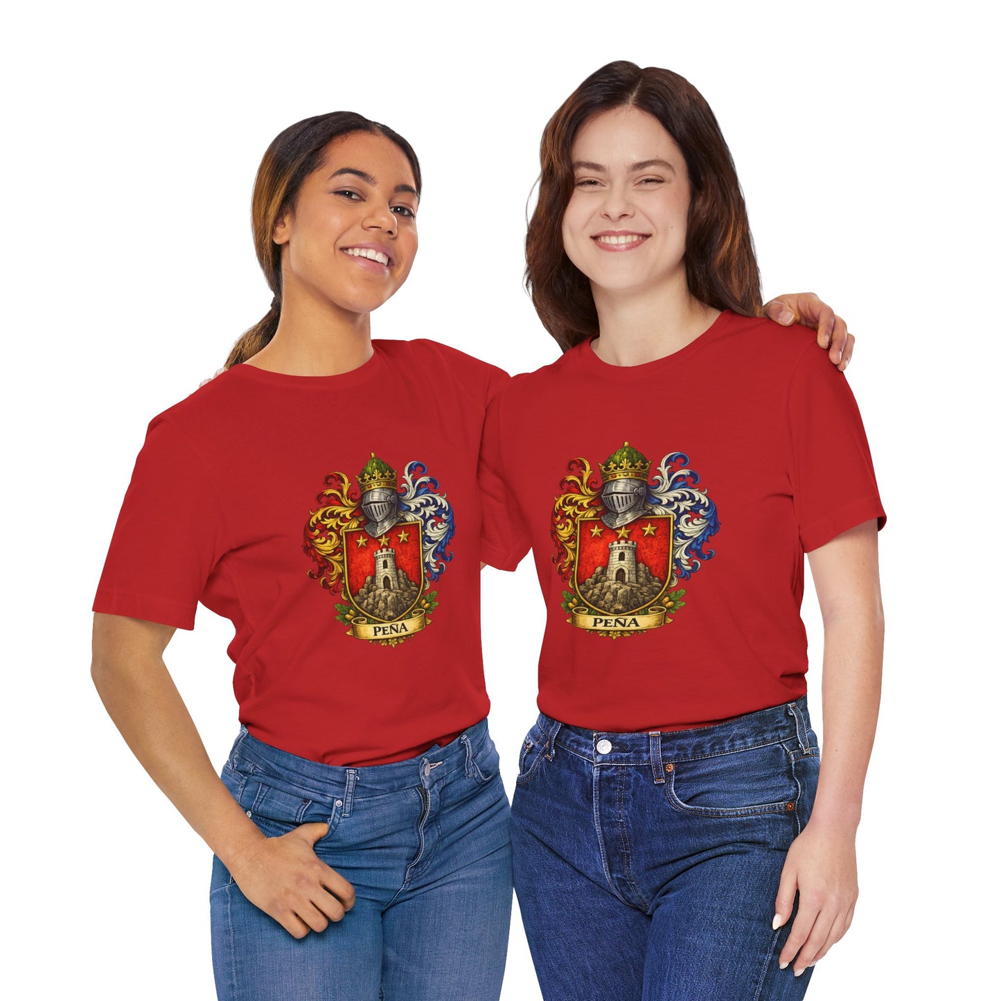 Pena Family Crest T‑Shirt — Heraldic Coat of Arms Tee
