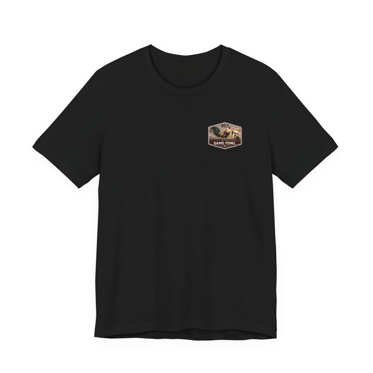Game Fowl Rooster Tee — 903 Oilfield Rustic Joe