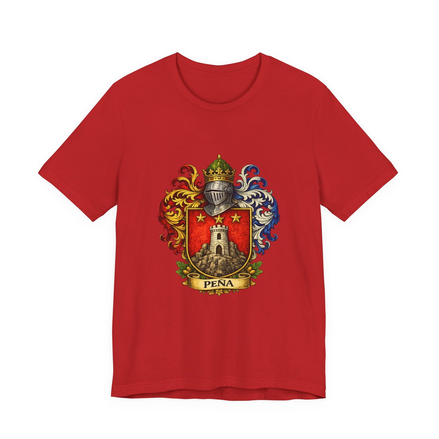 Pena Family Crest T‑Shirt — Heraldic Coat of Arms Tee