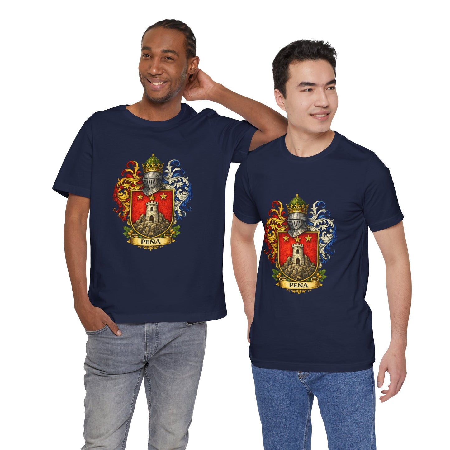 Pena Family Crest T‑Shirt — Heraldic Coat of Arms Tee