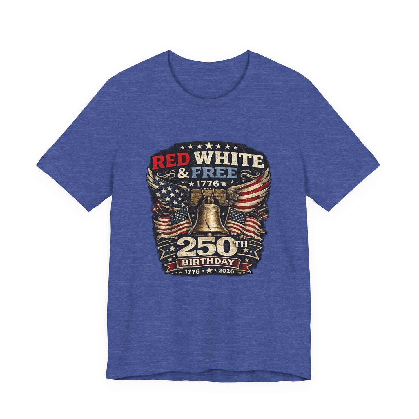 Red White & Free 250th Birthday Tee