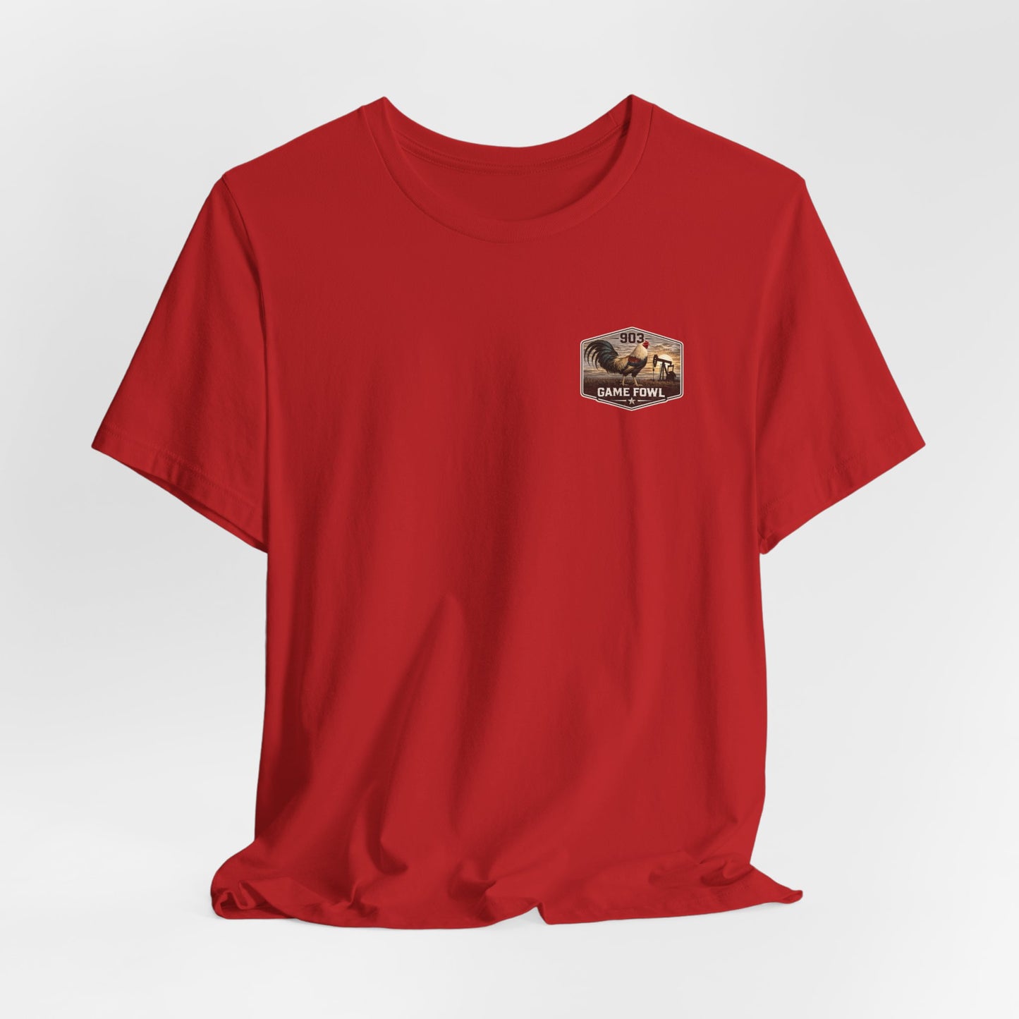 Game Fowl Rooster Tee — 903 Oilfield Rustic Joe
