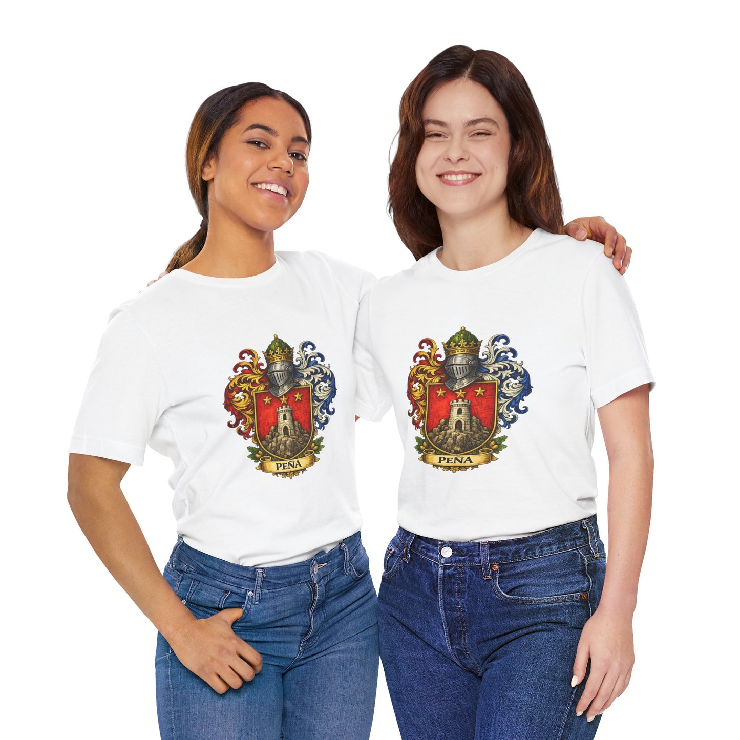 Pena Family Crest T‑Shirt — Heraldic Coat of Arms Tee