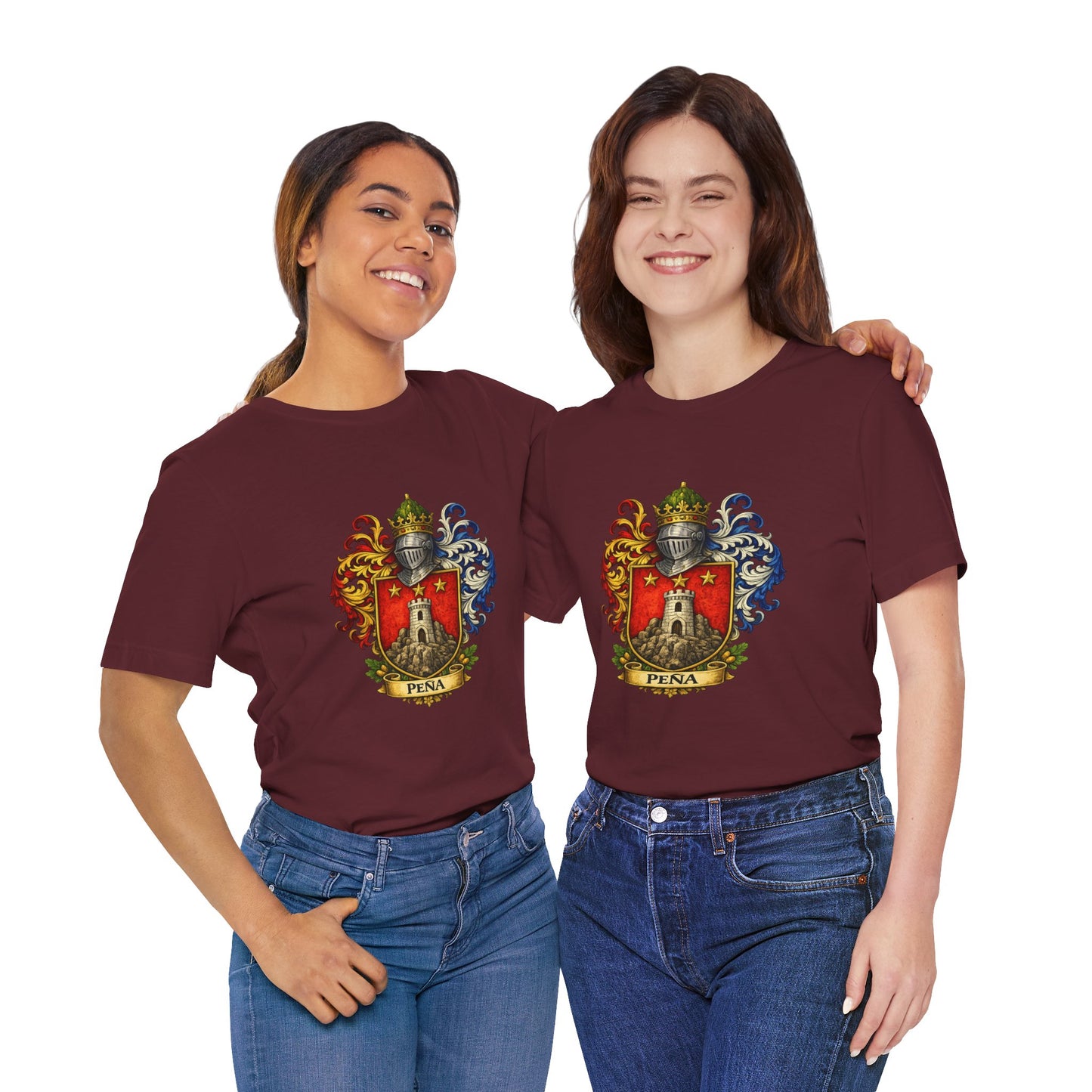 Pena Family Crest T‑Shirt — Heraldic Coat of Arms Tee